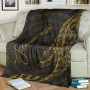 Samoa Premium Blanket - Polynesian Pattern Style Gold Color 8