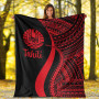 Tahiti Premium Blanket - Red Polynesian Tentacle Tribal Pattern 6