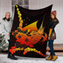 Tokelau Polynesian Premium Blanket - Swordfish With Hibiscus 6