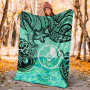 Yap State Premium Blanket - Vintage Floral Pattern Green Color 4