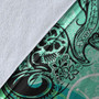 Yap State Premium Blanket - Vintage Floral Pattern Green Color 8