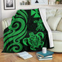 Wallis and Futuna Premium Blanket - Green Tentacle Turtle 1