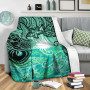 Marshall Islands Premium Blanket - Vintage Floral Pattern Green Color 3
