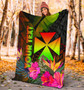 Wallis and Futuna Polynesian Personalised Premium Blanket - Hibiscus and Banana Leaves 4