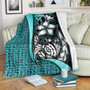 Federated States of Micronesia Premium Blanket Turquoise - Turtle With Hook 1