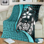 Federated States of Micronesia Premium Blanket Turquoise - Turtle With Hook 2