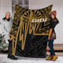 Kosrae Premium Blanket - Kosrae Seal In Heartbeat Patterns Style (Gold) 6