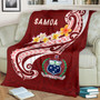 Samoa Premium Blanket - Samoa Seal  Polynesian Patterns Plumeria 1
