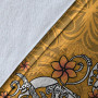Fiji Premium Blanket  - Turtle Plumeria (Gold) 6