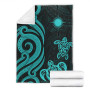 Marshall Islands Premium Blanket - Turquoise Tentacle Turtle Crest 7