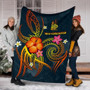 New Caledonia Polynesian Premium Blanket - Legend of New Caledonia (Blue) 6