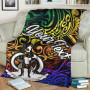 Vanuatu Custom Personalised Premium Blanket - Rainbow Polynesian Pattern 5