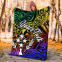 Kosrae Custom Personalised Premium Blanket - Rainbow Polynesian Pattern 2