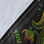 Kosrae Custom Personalised Premium Blanket- Reggae Turtle 8