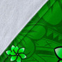 FSM Custom Personalised Premium Blanket - Turtle Plumeria (Green) 8