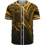 Fiji Baseball Shirt - Gold Color Cross Style