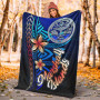 Marshall Islands Premium Blanket - Vintage Tribal Mountain Crest 2