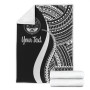 Marshall Islands Custom Personalised Premium Blanket - White Polynesian Tentacle Tribal Pattern Crest 7