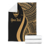Guam Custom Personalised Premium Blanket - Gold Polynesian Tentacle Tribal Pattern 5