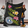 Northern Mariana Islands Polynesian Blanket - Plumeria Tribal 6