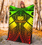 Samoa Polynesian Premium Blanket - Samoa Reggae Seal with Polynesian Tattoo 4