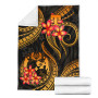 Tonga Polynesian Premium Blanket - Gold Plumeria 6