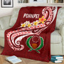Pohnpei Premium Blanket - Pohnpei Seal Polynesian Patterns Plumeria 1