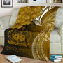 Samoa Custom Personalised Premium Blanket - Samoa Seal Wave Style (Gold) 3