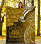 Samoa Custom Personalised Premium Blanket - Samoa Seal Wave Style (Gold) 5