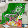 FSM Premium Blanket - Turtle Plumeria (Green) 1