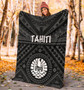 Tahiti Premium Blanket - Tahiti Seal In Polynesian Tattoo Style (Black) 3