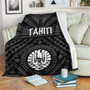 Tahiti Premium Blanket - Tahiti Seal In Polynesian Tattoo Style (Black) 6