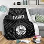Tahiti Premium Blanket - Tahiti Seal In Polynesian Tattoo Style (Black) 7