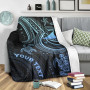 Tokelau Custom Personalised Premium Blanket- Blue Turtle 3