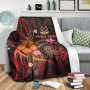 Vanuatu Polynesian Personalised Premium Blanket - Legend of Vanuatu (Red) 2