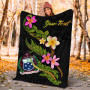 Samoa Polynesian Custom Personalised Blanket - Plumeria Tribal 4