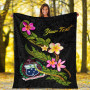 Samoa Polynesian Custom Personalised Blanket - Plumeria Tribal 5