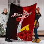 Tokelau Polynesian Custom Personalised Premium Blanket - Coat Of Arm With Hibiscus 7