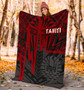 Tahiti Premium Blanket - Tahiti Seal In Heartbeat Patterns Style (Red) 2