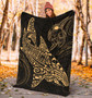 Shark Polynesian Blanket - Polynesian Tattoo Gold 5