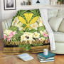 Hawaii Kanaka Maoli Premium Blanket - Polynesian Gold Patterns Collection 1