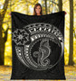 Seahorse Polynesian Blanket - Polynesian Tattoo Black 5