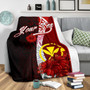 Hawaii Polynesian Custom Personalised Premium Blanket - Coat Of Arm With Hibiscus 4