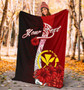 Hawaii Polynesian Custom Personalised Premium Blanket - Coat Of Arm With Hibiscus 5