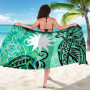 Nauru Sarong - Vintage Floral Pattern Green Color 5