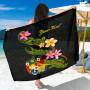 Tonga Polynesian Custom Personalised Sarong - Plumeria Tribal 1