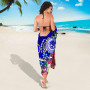 FSM Custom Personalised Sarong - Turtle Plumeria (Blue) 3