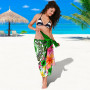 FSM Sarong - Turtle Plumeria (Green) 2