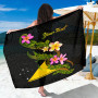 Tokelau Polynesian Custom Personalised Sarong - Plumeria Tribal 1