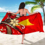 Tokelau Sarong - Tribal Flower With Special Turtles Blue Red 5